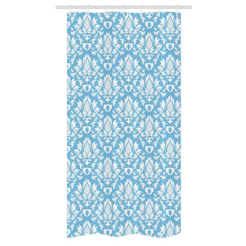 Lulzim Damask Shower Curtain with Hooks Included, 36" W x 72" L