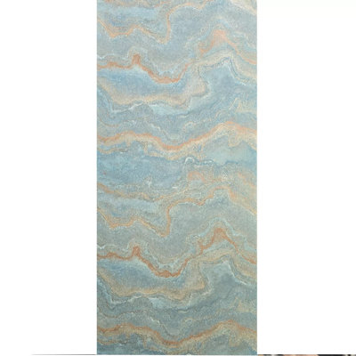 Papier peint texturé pierre de marbre turquoise