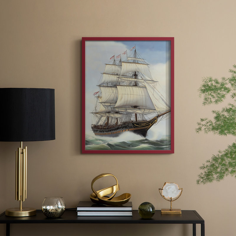 «NAUTICAL Series Lxxix», H 21 po x l 17 po, Rouge