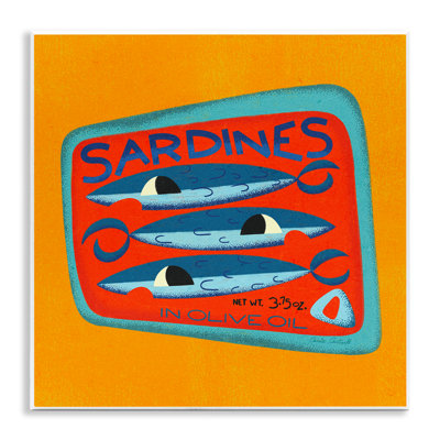 Art sur plaque de sardine aux couleurs vives par Carrie Cantwell