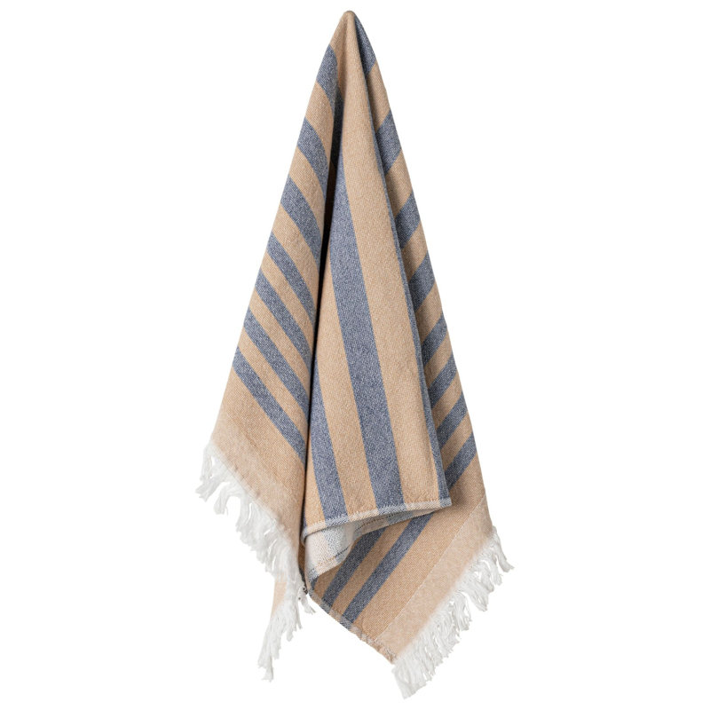 Terry Striped Waffle Dish Cloth, Caramel/Blueberry