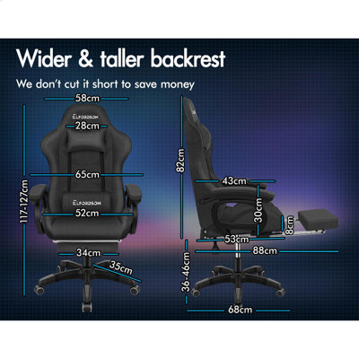 Gaming Office Chair Linen Fabric