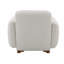 Chaise d'appoint rembourrée en tissu avec 1 coussin décoratif