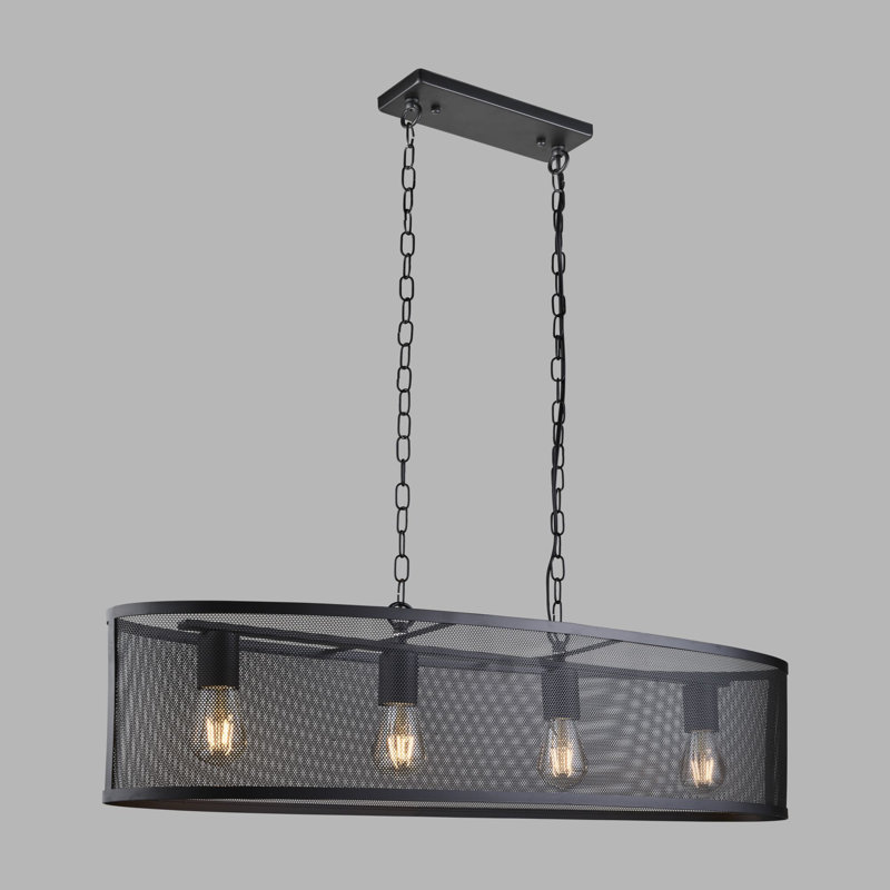 Chico 4-Light Geometric Chandelier, Black