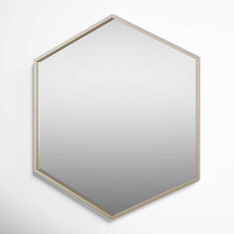 Breckler Metal Mirror, Silver, 25.75" x 22"