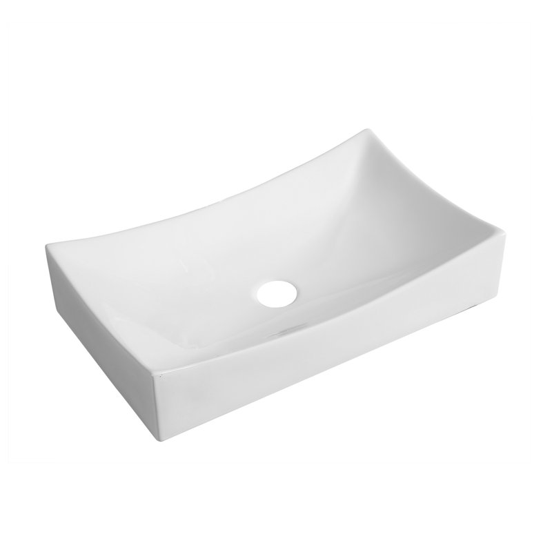 Marseille 25.5" Rectangle Vessel Bathroom Sink