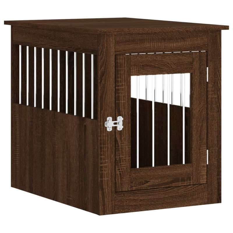 Pet Crate, Brown Oak, 65cm H x 55cm W x 75cm D