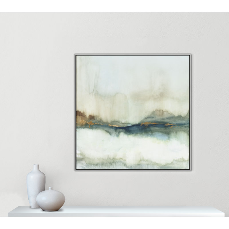 «Land Reflection», reproduction de la collection Square par Allison Pearce, H 46,5 po x l 46,5 po x P 2 po, Pas de tapis