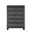 Ensemble de chambre à coucher pour grand lit 5 pièces en bois gris-207445726