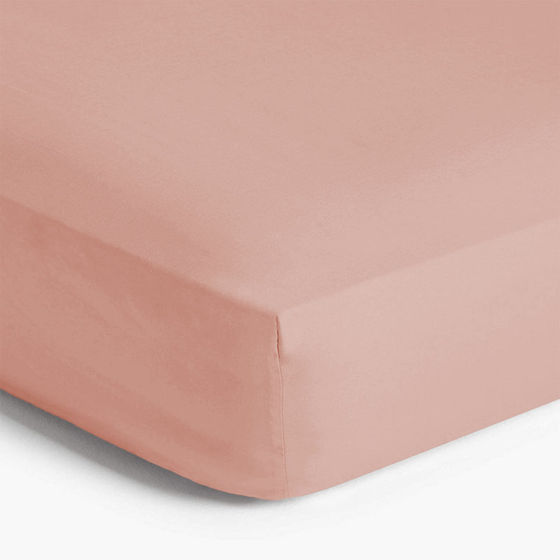 Angelka Microfiber Brushed Deep Fitted Bed Sheet, Peach, Single (3')