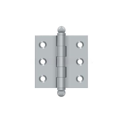 Charnière 2 po x 2 po Deltana CH2020U26D, avec embouts sphériques en paire de brosses chromées