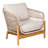 Ching 3-piece Outdoor Conversation Set With Acacia Wood Chairs & Terrazzo Side Table