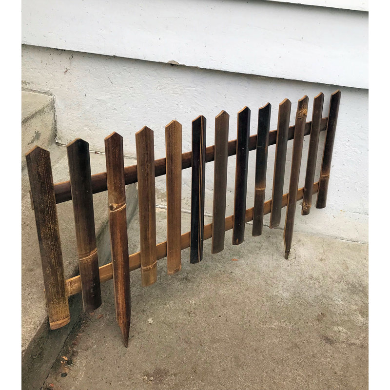 Bordure de jardin en bambou noir, H 16 po x l 36 po
