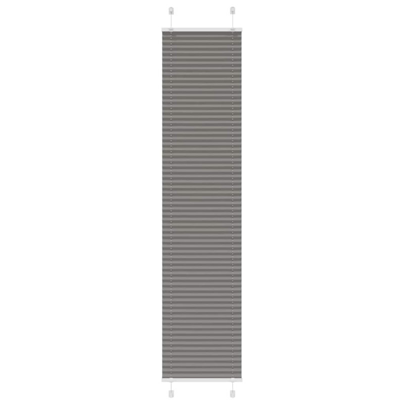 Room Darkening Pleated Blind, 40cmW x 200cmL, Anthracite