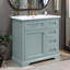 Ensemble de meuble-lavabo 36 po avec lavabo en céramique, tiroirs basculants, charnières à fermeture en douceur et beaucoup de rangement -115705949