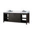 Meuble-lavabo double brun 84 po X P 22 po D, ensemble de comptoir et robinet en marbre de culture-117970924-117970927