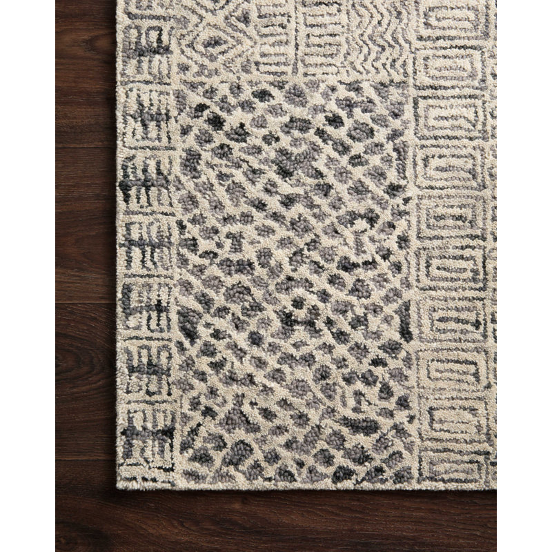 Maximillian Wool Geometric Indoor Rug, Square 1'6"