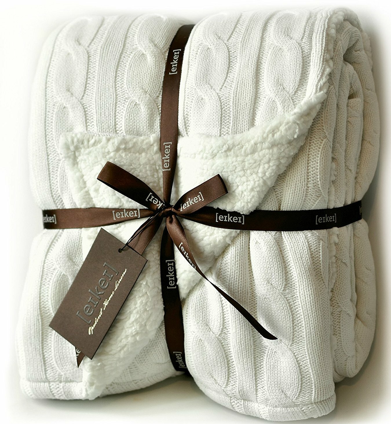 Cable knit outlet sherpa throw blanket