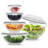 JoyJolt 10-Piece Glass Mixing Bowl Set Nesting Glass Bowls with Lids-63686567