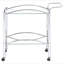 Porch & Den 2-Tier Rectangular Glass Shelf Metal Bar Cart