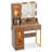 Vanity Desk with Mirror and Lights Elegant Makeup Vanity Table with Drawers & Cabinets, Storage, Sturdy MDF Top, Adjustable Brightness Bulbs, Built-in Power Outlet & USB Ports for Bedroom-1871813649