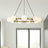  Thalma 9 Lights Modern Chandelier, 34.25" Mid Century Bubble Chandelier White Globe Chandelier Pendant Lighting for Kitchen Island, Dining Room, Bedroom, Living Room-2021118500