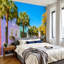 Peel and Stick Wallpaper 100" L x 144" W Modern Self Adhesive Wall Mural for Bedroom - With Colourful Architecture Print-292741459