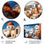 Ensemble de décorations murales colorées Popart III - Santorini Cityscape