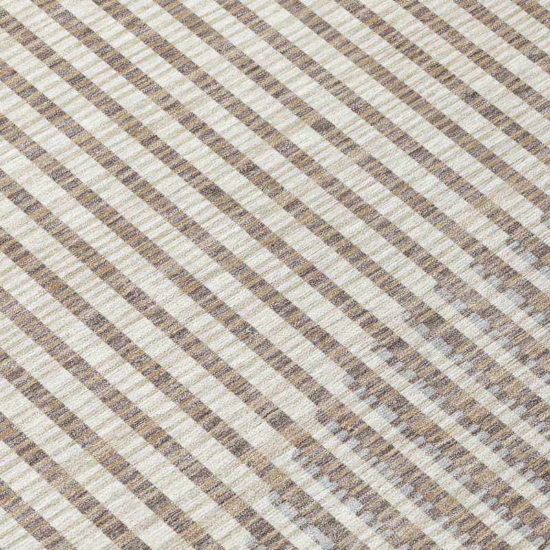 Tapis intérieur et extérieur lavable beige et ivoire 8 pi x 10 pi