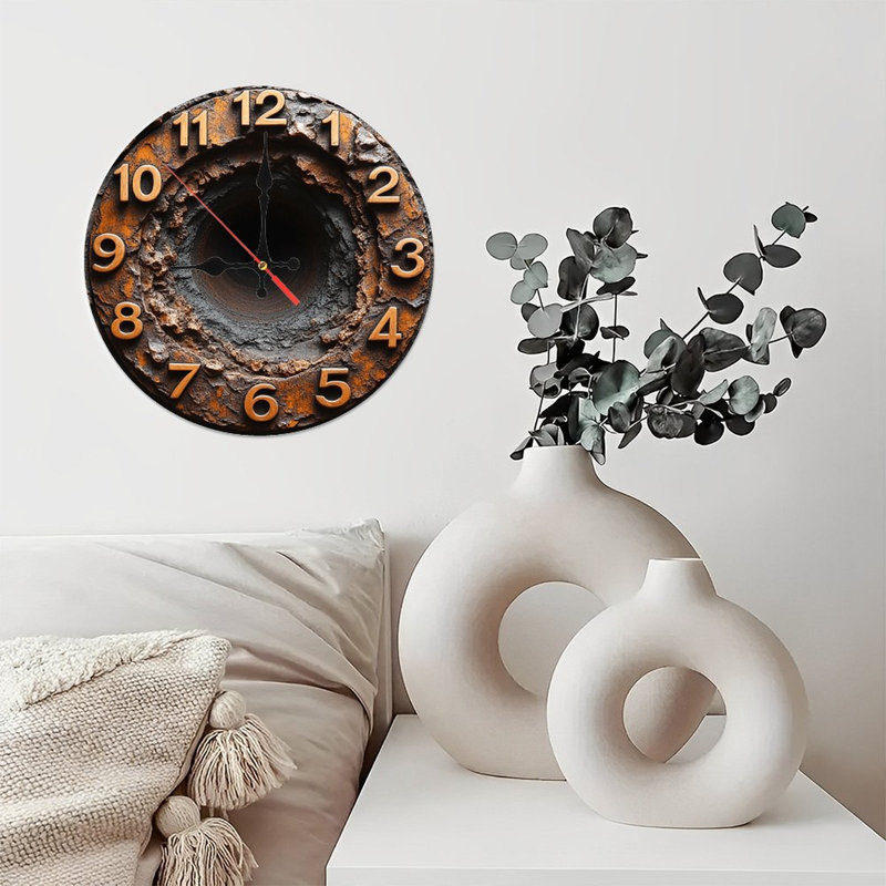 Horloge murale rustique en cuivre