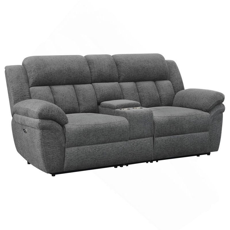 Causeuse électrique rembourrée gris anthracite