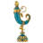 Blue Porcelain & Bronze Pegasus Cornucopia Vase, 34" Tall Mythical Statement Piece — Large Vintage-Style Centerpiece for Living Room, Entryway & Dining Area