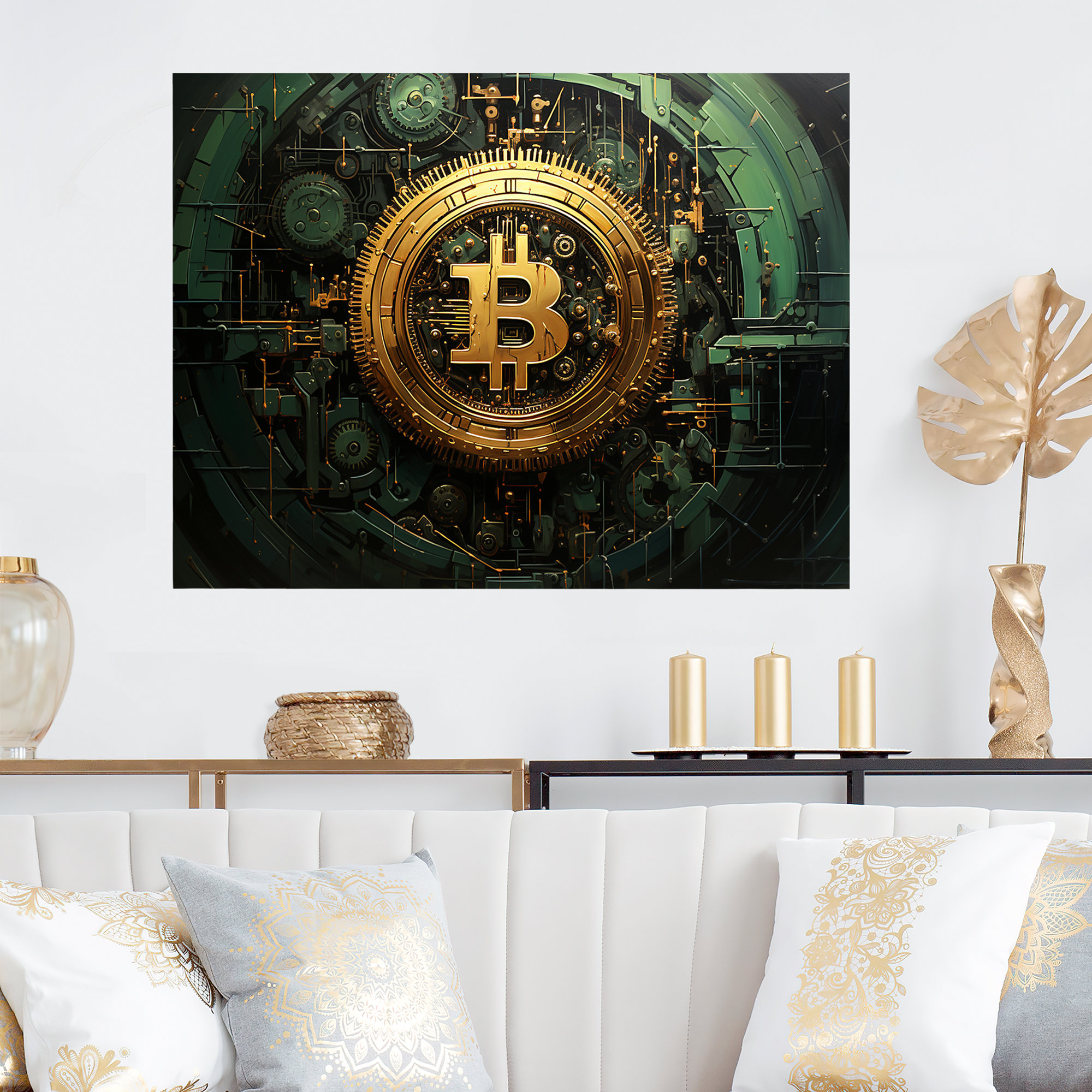 Lark Manor™ Gold Impressionistic Crypto Bitcoin - Fashion Bitcoin Metal  Wall Art MT132170 | Wayfair