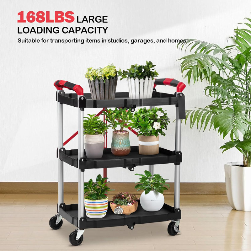 83.5cm H x 58.25cm W Utility Cart with Wheels