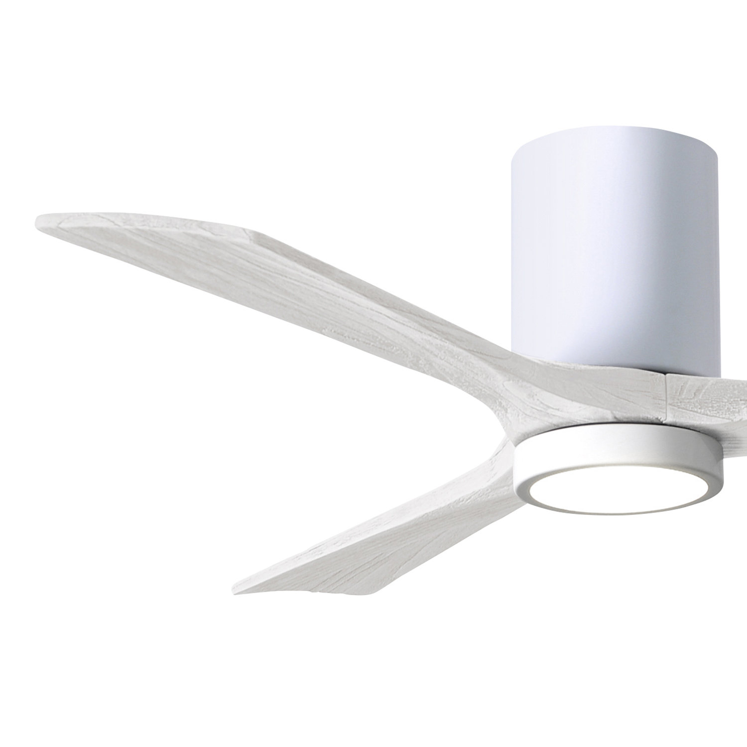 Olivier Ceiling Fan with LED Light Kit, Gloss White, Matte White, 52"