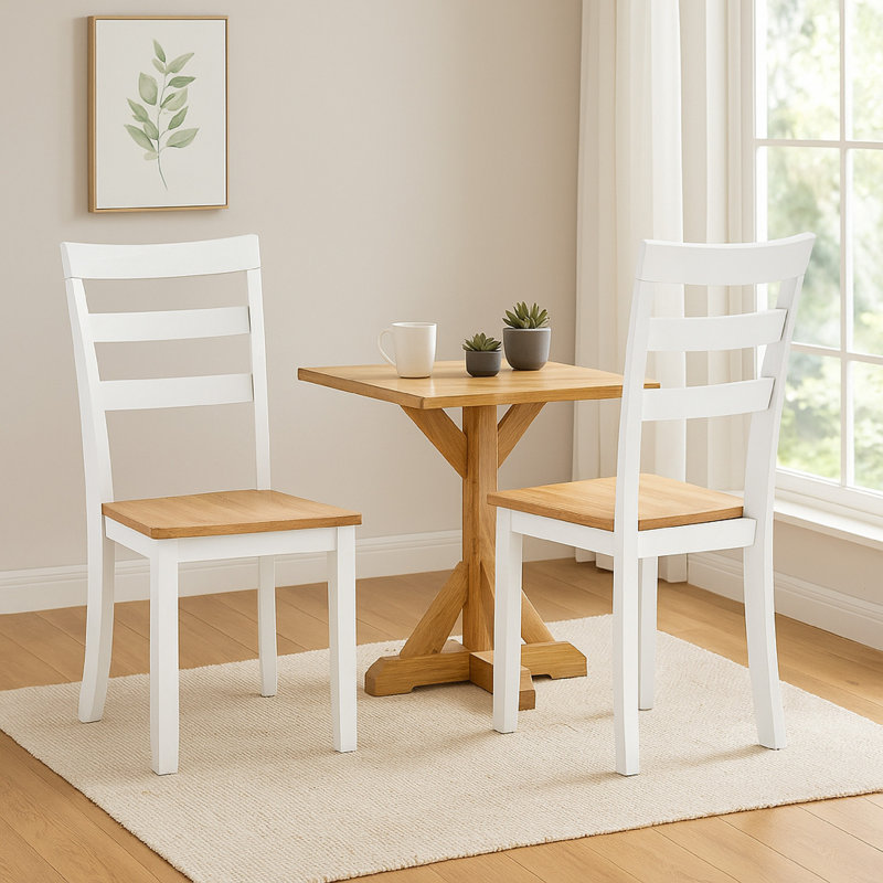 Ensemble de 2 chaises d'appoint Gasy, Blanc
