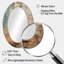 Hebrew Western Wall Collage I - Beige Oval Wall Mirror Decor-742413846