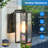 Dusk to Dawn Black Outdoor Wall Lanterns with Tempered Glass Shade for Garage-1662152917