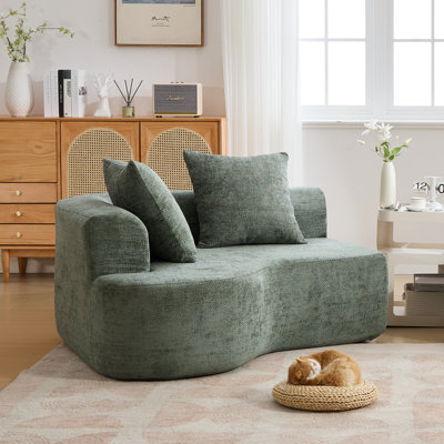 Chaise longue rembourrée incurvée sans siège requise
