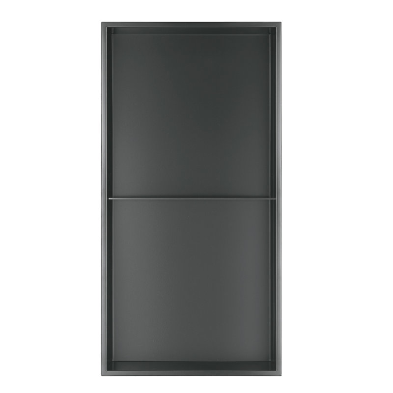 Niche de douche H 24,9 po x l 13 po x P 4 po, Bronze-noir