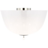 Brisa 16" Semi-Flush Mount  in Polished Nickel with White Strie Glass