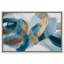 "Blue Tide II", reproduction d'art acrylique encadrée bleue et dorée par Art Remedy, cadre argenté, 54 x 36-568760029-568760028