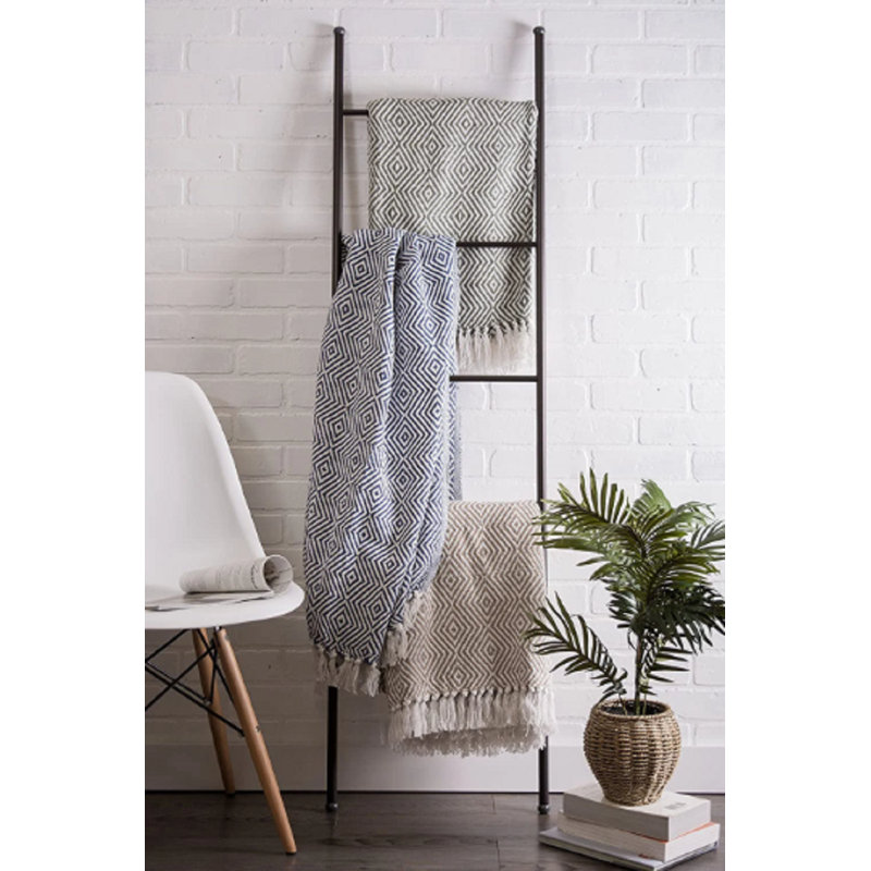 Hand Woven Throw Blanket, Burgundy