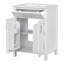 Meuble-lavabo luxueux avec lavabo en céramique et beaucoup de rangement