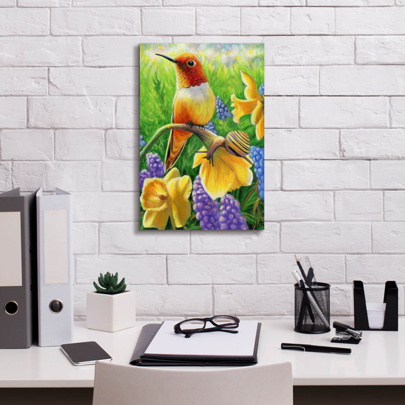«Spring In The Garden9» par Bridget Voth, H 18 po x l 12 po x P 0,75 po