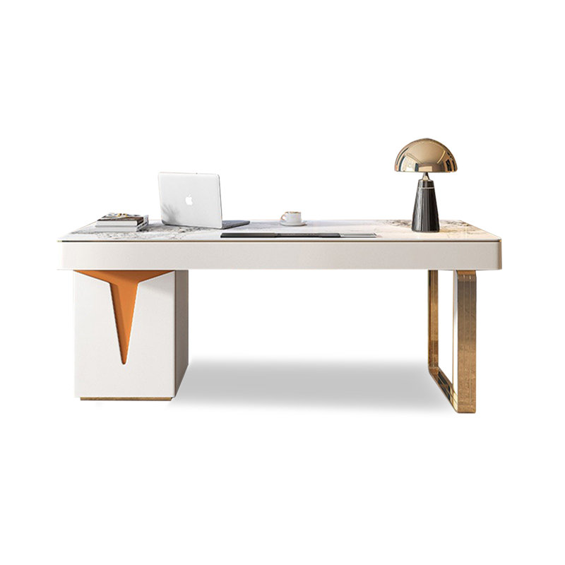 Bureau en pierre frittée Minimalist Modern, H 29,53 po x l 55,12 po x P 27,56 po