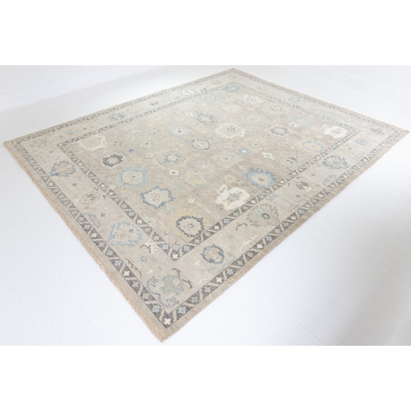 Hand Knotted Wool Oriental Area Rug, Rectangle 10' x 14'