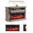 Farmhouse 52" Fireplace TV Stand for TVs Up to 65", Media Console Entertainment Center with 3-Sided Glass 36" Electric Fireplace, Open Storage Shelves Wooden TV Console for Living Room Bedroom, Grey-220784700