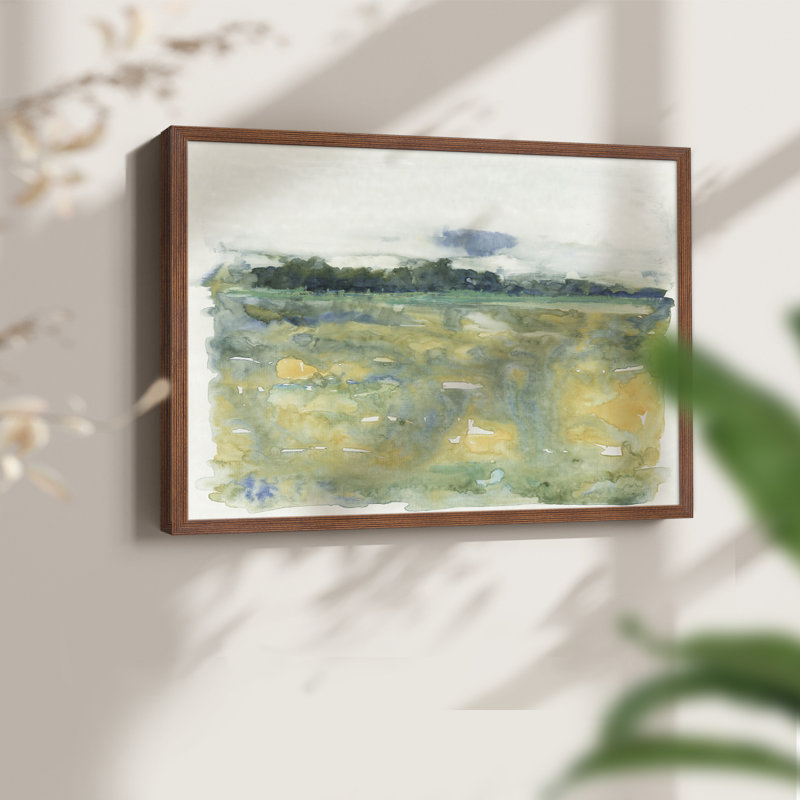 «Flowing Landscape II», reproduction encadrée, Noyer, H 22 po x l 28 po