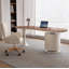 Bureau ovale avec 2 tiroirs-1218941794
